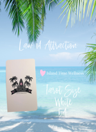 Law 1 Tarot White :) LAW OF ATTRACTION 1 TM TAROT-SIZE White With Black Text