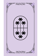 Island Time Wellness Learning Tarot Cards | Purple | Palm Back | Tarot Size