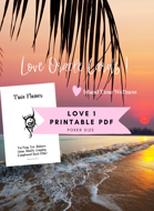PDF | Island Time Wellness Love Oracle Cards 1 | Print and Play PDF | Text Only | No Graphics
