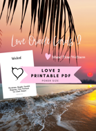 PDF | Island Time Wellness Love Oracle Cards 2 | Print and Play PDF | Text Only | No Graphics