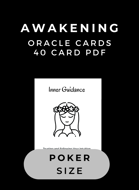 Island Time Wellness Awakening Oracle Cards PDF | Poker Size | White | 40 Card Deck