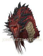 Spot Art - Ancient Red Dragon - RPG Stock Art