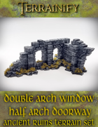 Ancient Ruins: Double Arch Window - Half Arch Doorway
