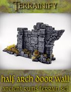Ancient Ruins: Half Arch Door Wall