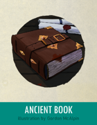 Ancient Book Stock Art – Line Art + Color – Spot