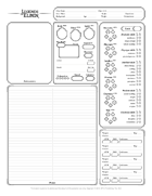 Legends of Elden Character Sheet
