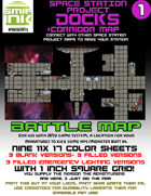 9 sheet BATTLEMAP space station set 1 docks