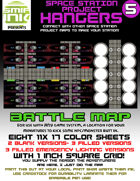 9 sheet BATTLEMAP space station set 5 fighter hangers