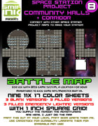 9 sheet BATTLEMAP space station set 8 community halls