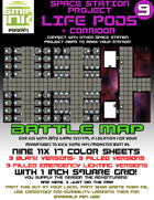 9 sheet BATTLEMAP space station set 9 life pods