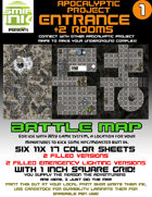 6 sheet BATTLEMAP apocalyptic set 1 entrance