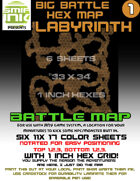6 sheet BATTLEMAP HEX LABYRINTH empty