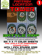 6 sheet BATTLEMAP FANTASY LOCATION TOWER