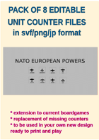 EDITABLE COLDWAR ERA EUROPEAN Air Unit Counters for replacement and extension of your own boardgames