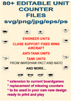 80+ EDITABLE MODERN UNIT COUNTERS REPLACE OR EXTEND YOUR OWN GAMES