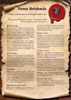 Scrolls of Adventures: NPC - Foroz Briskmix