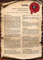 Scrolls of Adventures: NPC - Talida