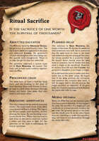 Scrolls of Adventures: Adventure Plot - Ritual Sacrifice