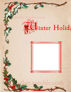 Winter Holiday Page borders and decorations