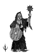 WARRIOR NUN FEMALE CLERIC - Stock art