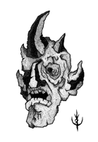 GARGOYLE HEAD -Stock art