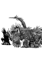 FLESH GOLEM DRAGON - Stock art