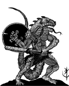 LIZARD MAN (LIZARDFOLK) - Stock art