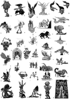 38 CREATURES PACK - Stock art