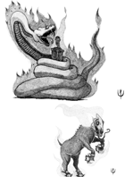 FLAMING ANIMAL'S PACK - Stock art