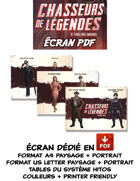 Ecran du Meneur Chasseurs de Légendes