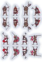 Snow Star. Vikings 9-11AD. 28mm paper soldiers. Little set.