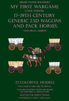 Generic 2.5D wagons and pack horses. 17-19century.