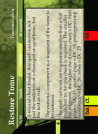 Restore Tome - Custom Card
