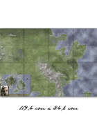 Map der Königreiche Andor und Barrendyn auf dem Kontinent Albar DIN A0 aus DAS BUCH DER KÖNIGREICHE