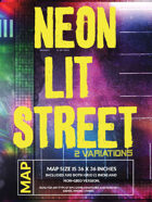 Neon Lit Street - Cyberpunk Battlemap