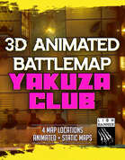 3D Animated Map - Cyberpunk Yakuza Club & Street