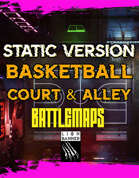 Cyberpunk Basketball Court Battlemap Static