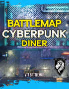 Cyberpunk Diner and & Alleys Battlemap