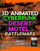 Animated Cyberpunk Desert Motel