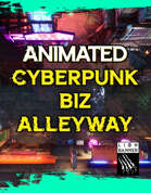 Animated Cyberpunk Biz Alleyway