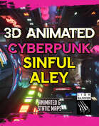 Animated Cyberpunk Sinful Alley Battlemap