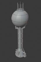 Water Tower Undamaged and Damaged