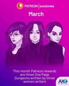 Women's month one page dungeon anthology