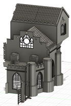 Cemetery Chapel with Construction Framework