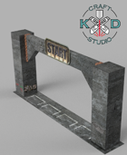 Concrete Death Race Papercraft Gates