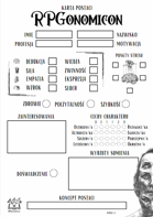 RPGonomicon - Karta Postaci