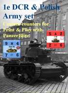 Custom PanzerBlitz counters for French 1e DCR & Polish Army