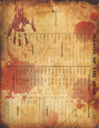 Seasons of the Dead - Character Sheets