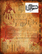 Seasons of the Dead - Pre Generated Characters