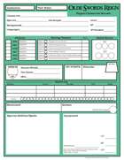 Advanced Olde Swords Reign Character Sheet